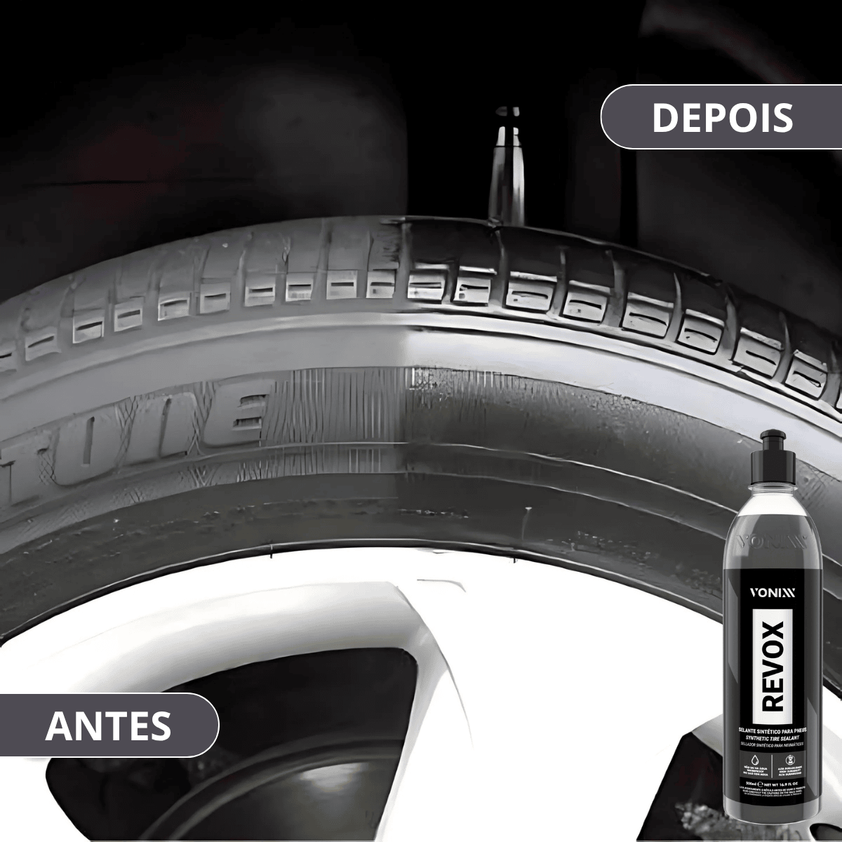 Revox Selante Para Pneus Pretinho 500ml - Imagem 2